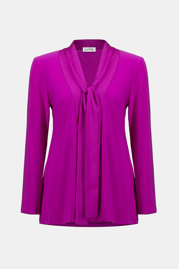 Joseph Ribkoff Silky Knit And Satin Straight Tunic