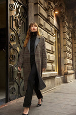 Joseph Ribkoff Wool Blend Plaid Double-Faced Coat