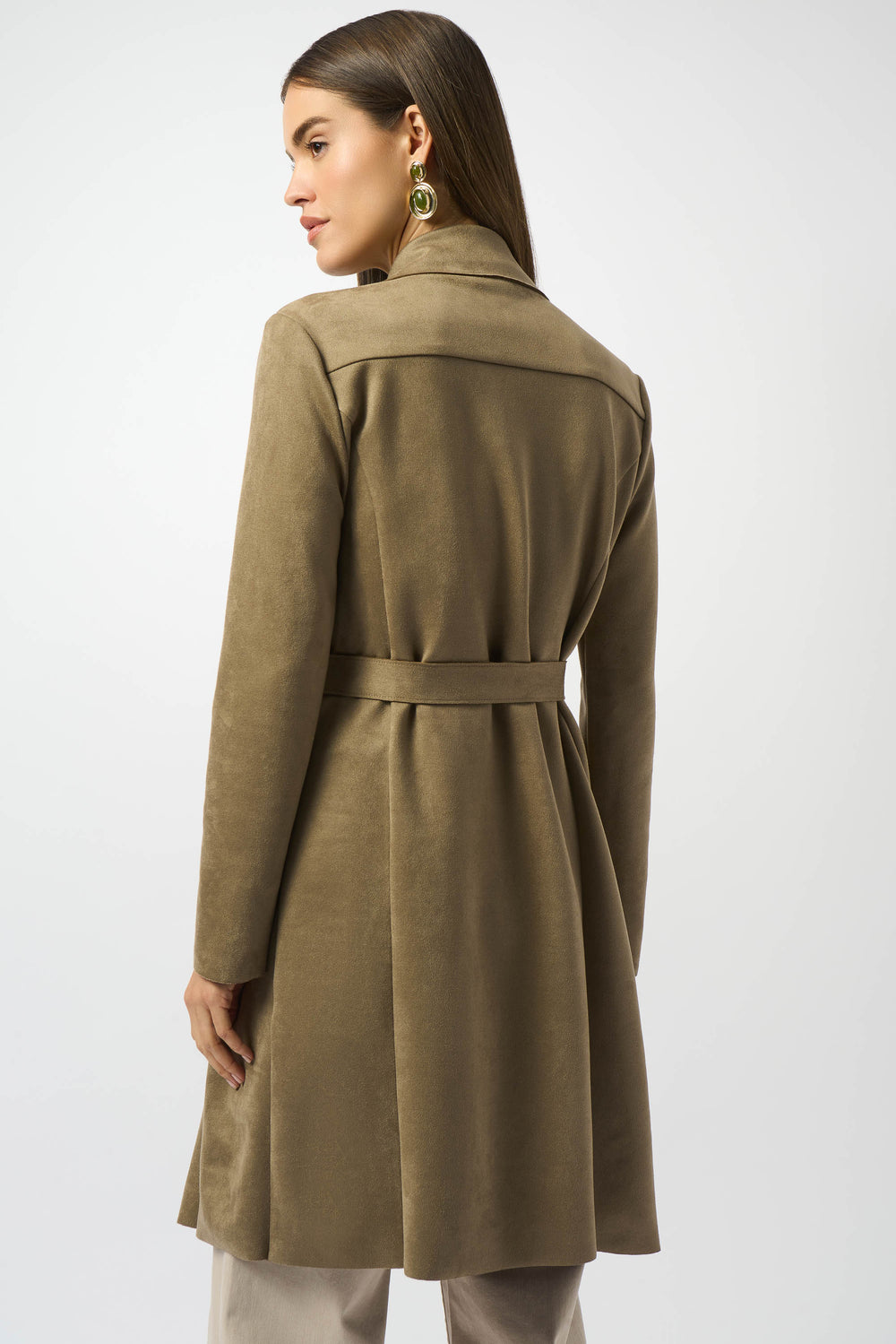 Joseph Ribkoff Scuba Suede Straight Coat