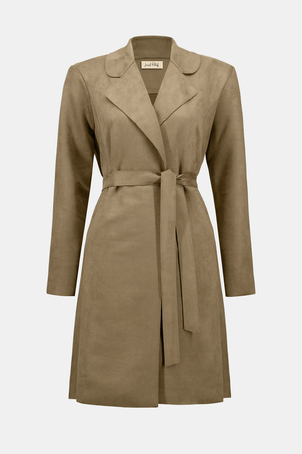 Joseph Ribkoff Scuba Suede Straight Coat