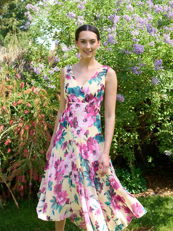 India Chiffon Print Dress