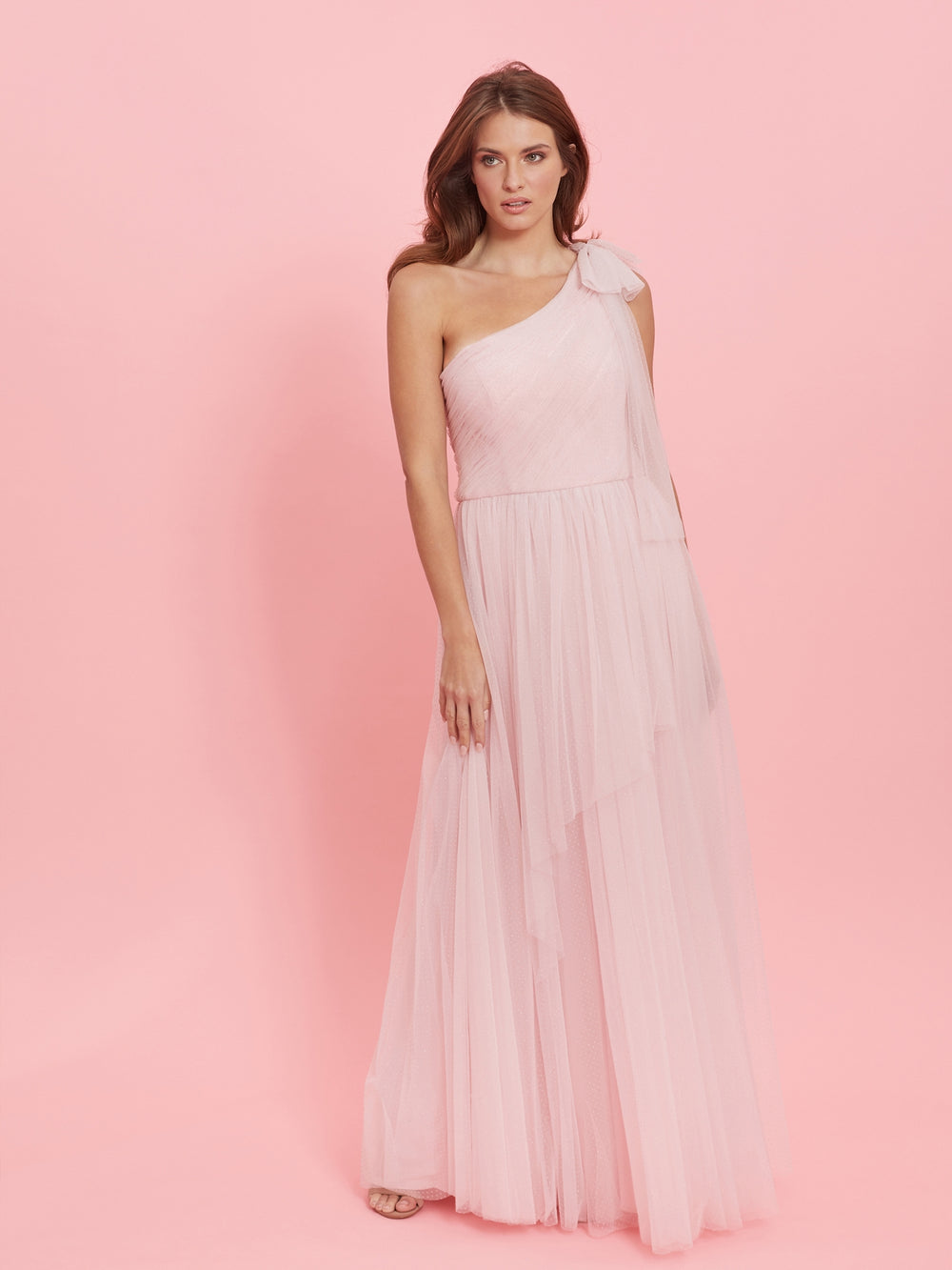 Akira Spot Tulle Maxi Dress – Gina Bacconi - Main Image