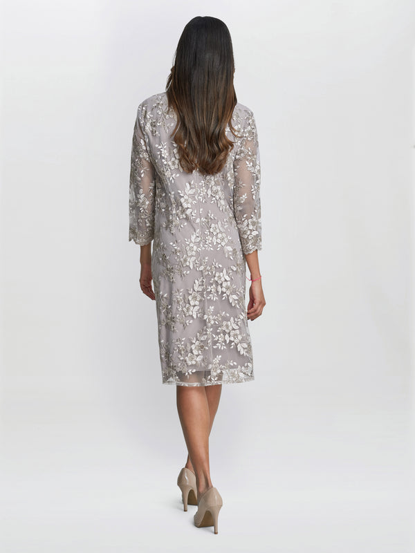 Daryl Embroidered Mock Jacket Dress