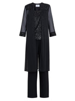 Jessica Three Piece Sequin Jersey Trouser Suit