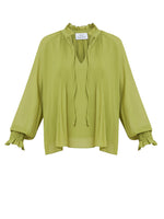 Delphine Pleat Frill Neck Blouse