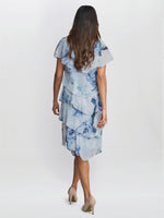 Rosanna Printed Tiered Dress With Shoulder Embellishment