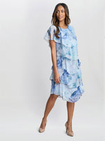 Rosanna Printed Tiered Dress With Shoulder Embellishment