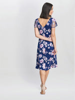 Mylene Embroidered Floral A-Line Midi Dress