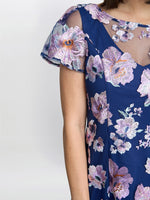 Mylene Embroidered Floral A-Line Midi Dress