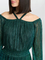 Sylvia Metallic Off The Shoulder Dress