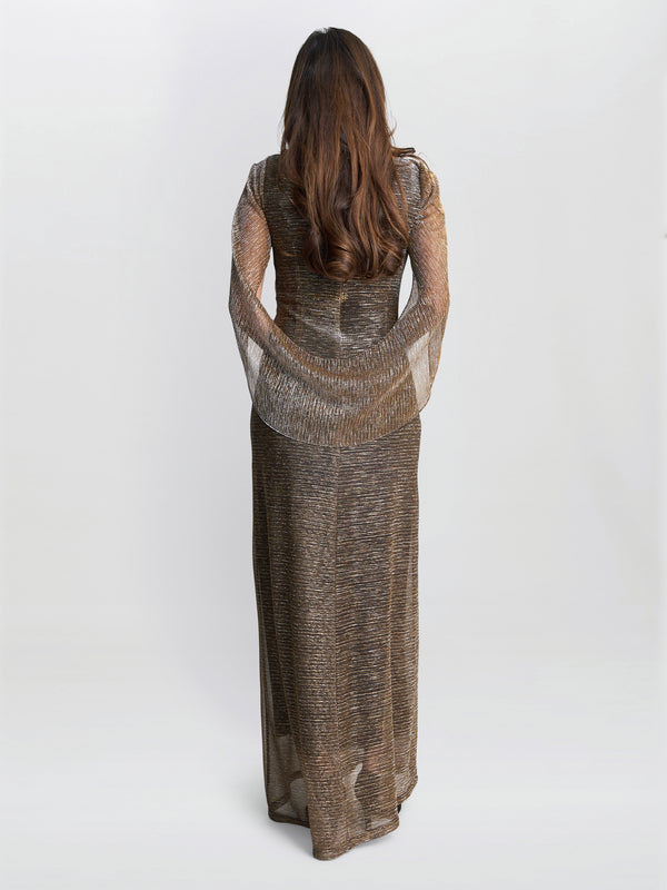 Joanna Metallic Knit Maxi Dress