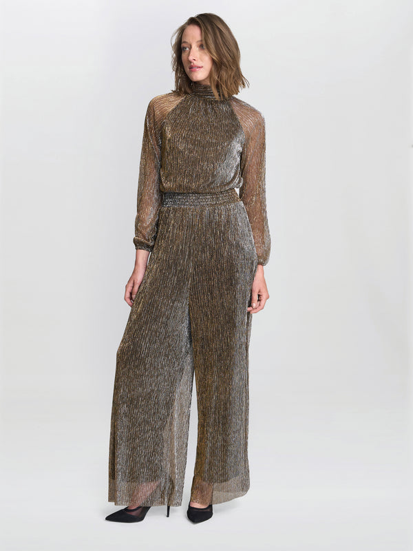 Kylie Metallic Knit Jumpsuit