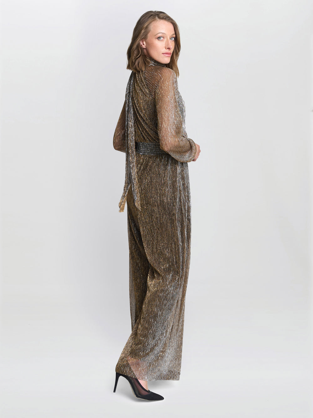 Kylie Metallic Knit Jumpsuit