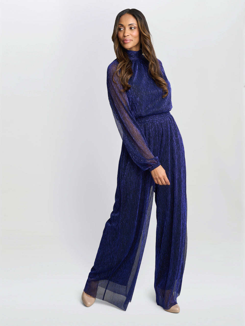 Kylie Metallic Knit Jumpsuit