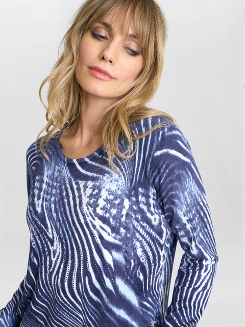 Jody Animal Stripe Jumper With Diamantes