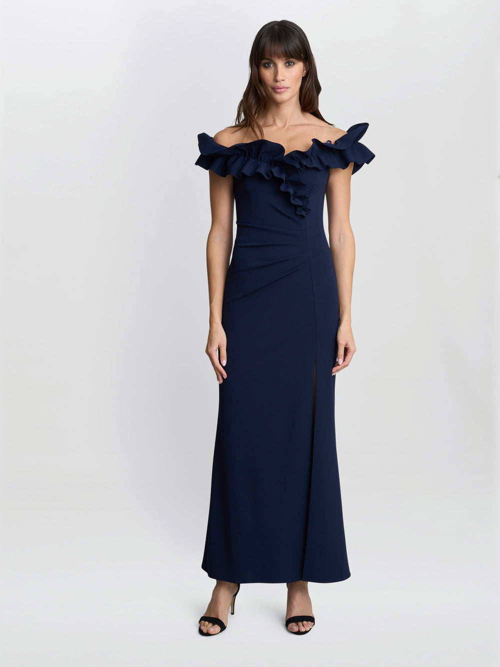 gina ruched frill maxi dress TRICOT - - Women - Polyester - 34 EU Perfect for special occasions or elegant evenings out Shona Joy Candice Ruched Frill