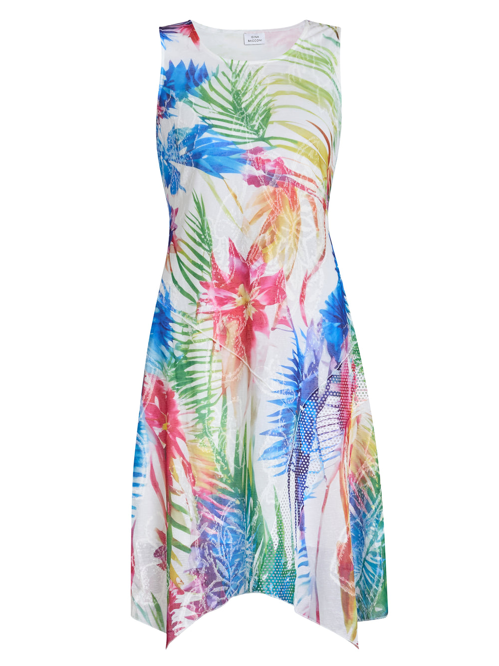 Eliza Sleevelss Asymmetric Hem Dress Gina Bacconi Eliza Sleevelss Asymmetric Hem Dress Gina Bacconi