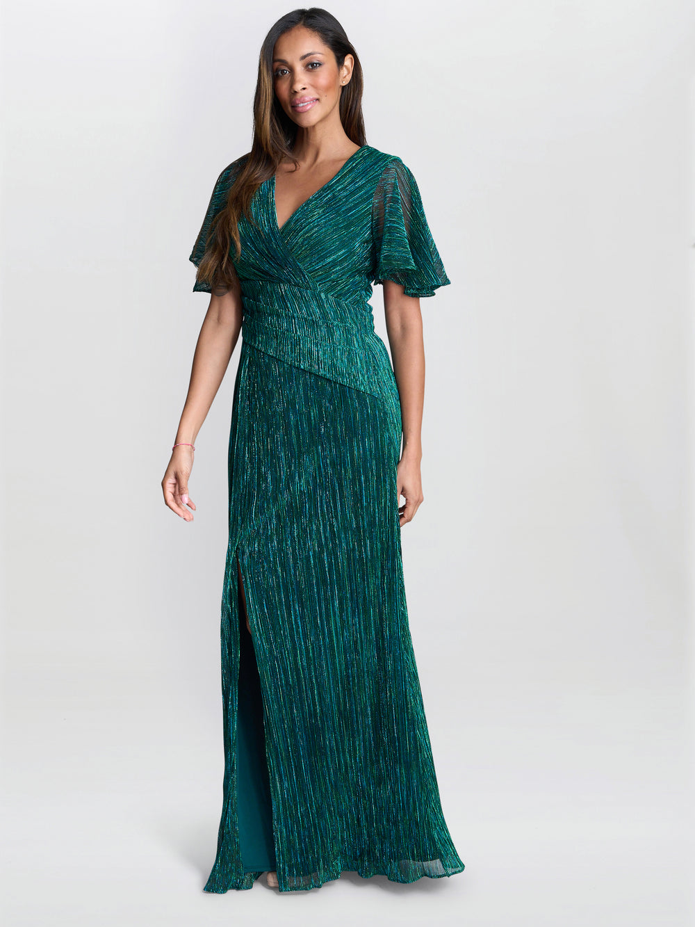 Liz Metallic Knit Maxi Dress Gina Bacconi Liz Metallic Knit Maxi Dress Gina Bacconi
