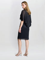 Sonya Pleated Dress With Brooch