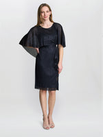 Sonya Pleated Dress With Brooch