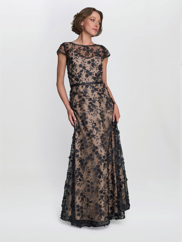 Keira 3D Flower Maxi Dress