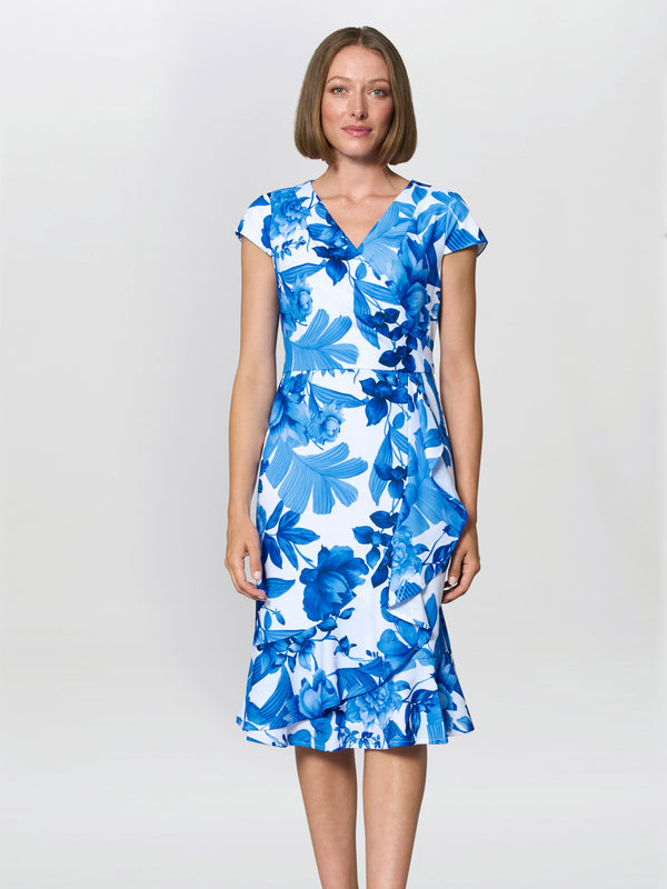 Hilda Printed Crepe Dress