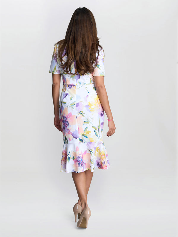 Joy Printed Crepe Dress