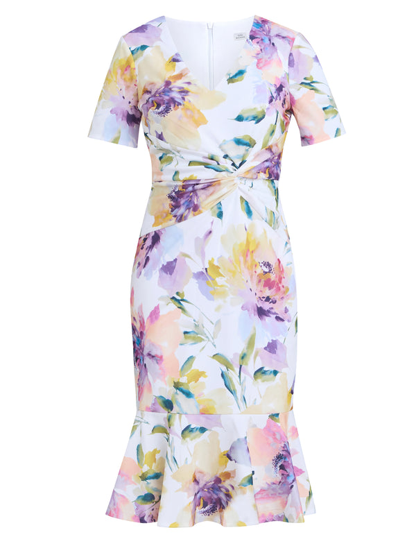 Joy Printed Crepe Dress