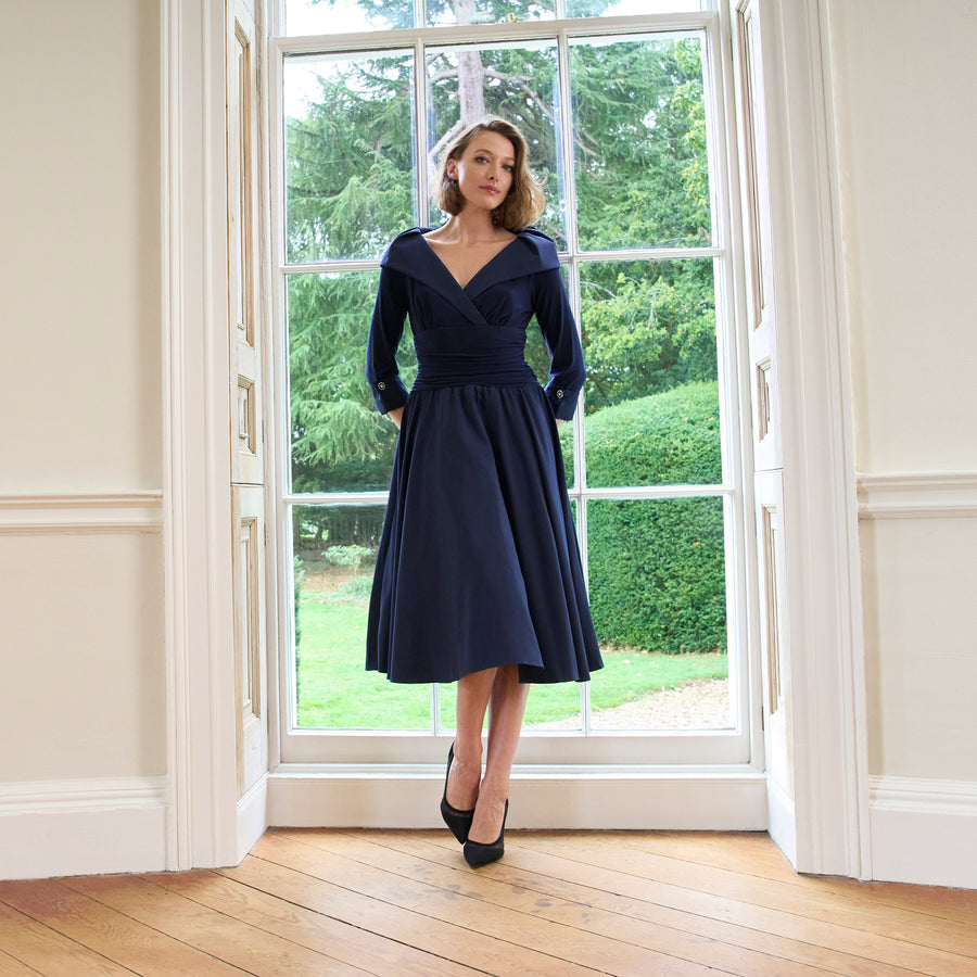 Gina Bacconi Cocktailjurk van crêpe en chiffon voor dames, Noordelijk Blauw, 42 Gina Bacconi Cocktailjurk van crêpe en chiffon voor dames, Noordelijk Blauw, 42