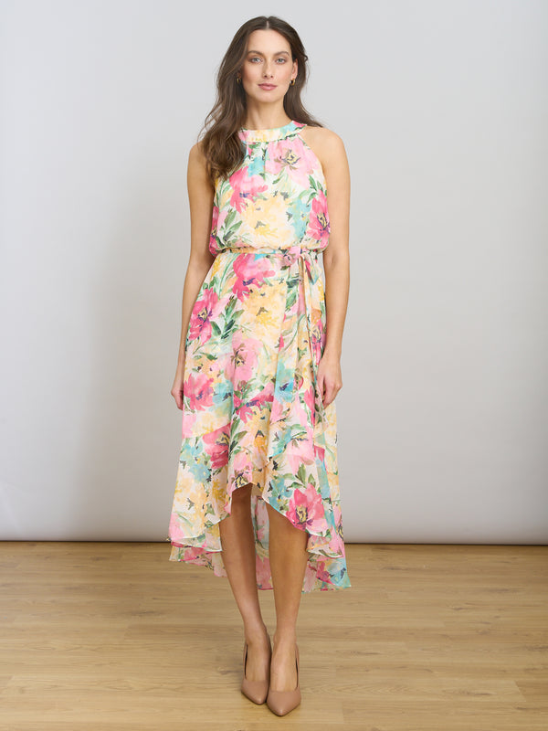 Beatrice Lurex Chiffon Dress