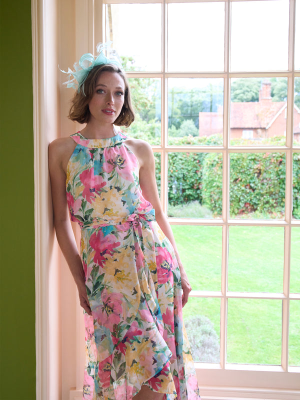 Beatrice Lurex Chiffon Dress