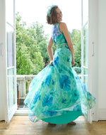 Amy Printed Organza Maxi Dress