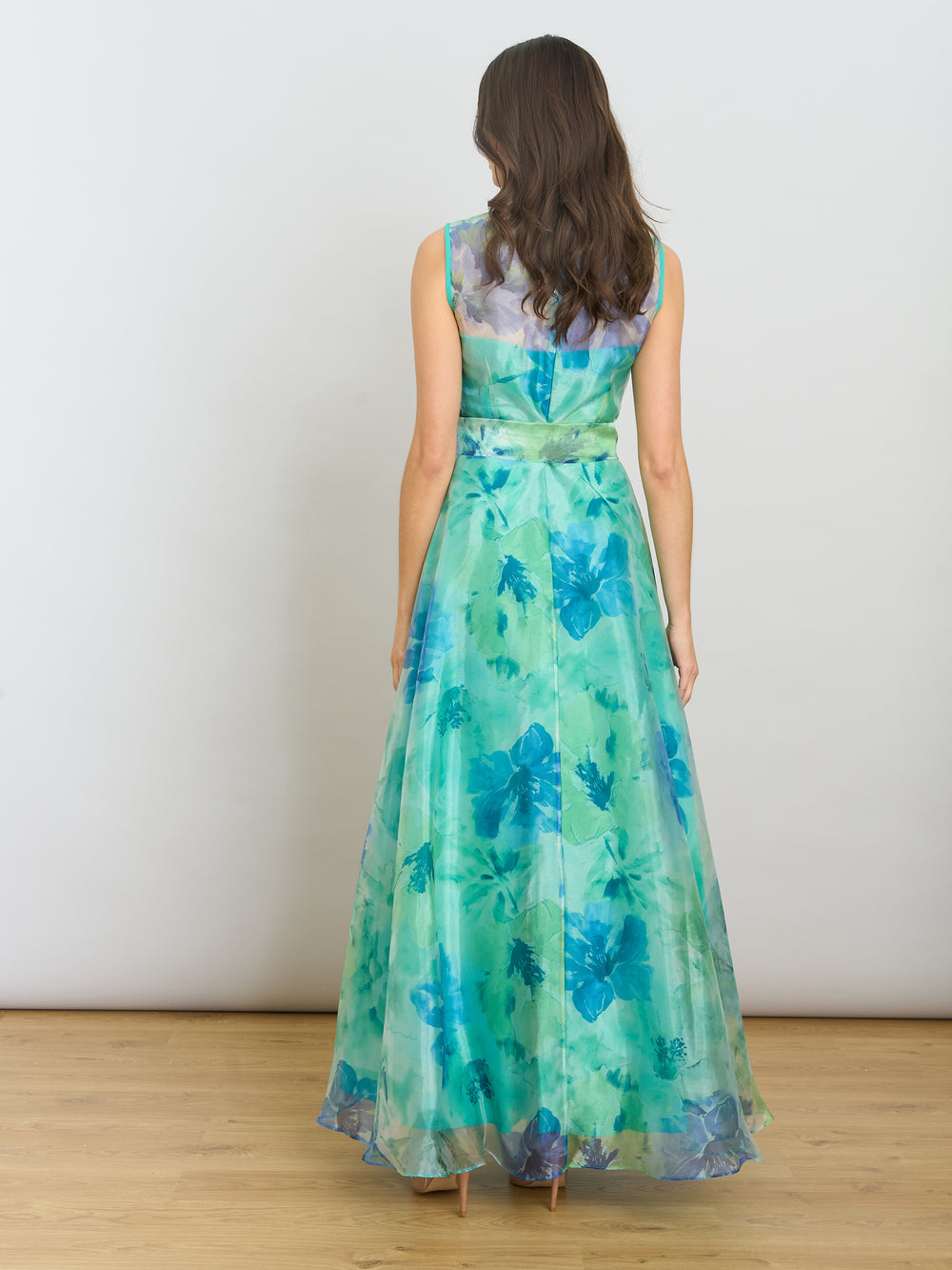 Amy Printed Organza Maxi Dress