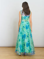 Amy Printed Organza Maxi Dress