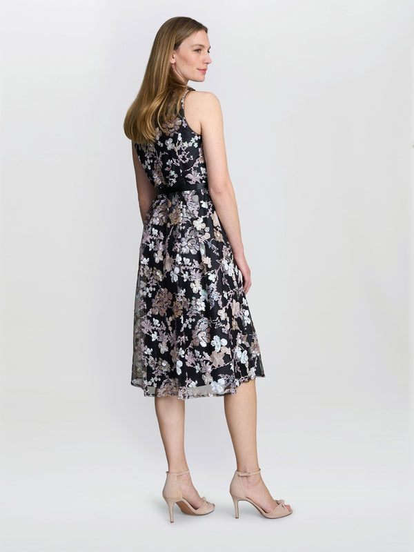 Alesha Embroidered Midi Fit And Flare