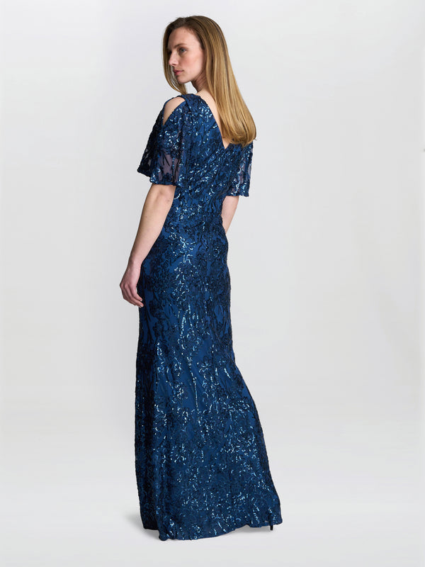 Jeselle A-Line Sequin Maxi Dress