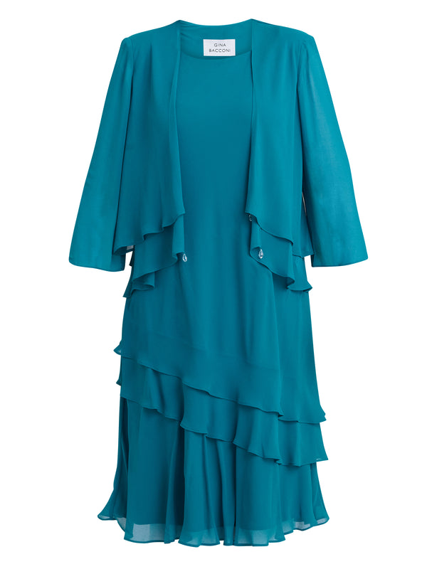 Lola Jacket And Asymmetric Triple Tiered Dress