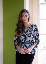 Brandy Embroidered Blouse With Tie Belt