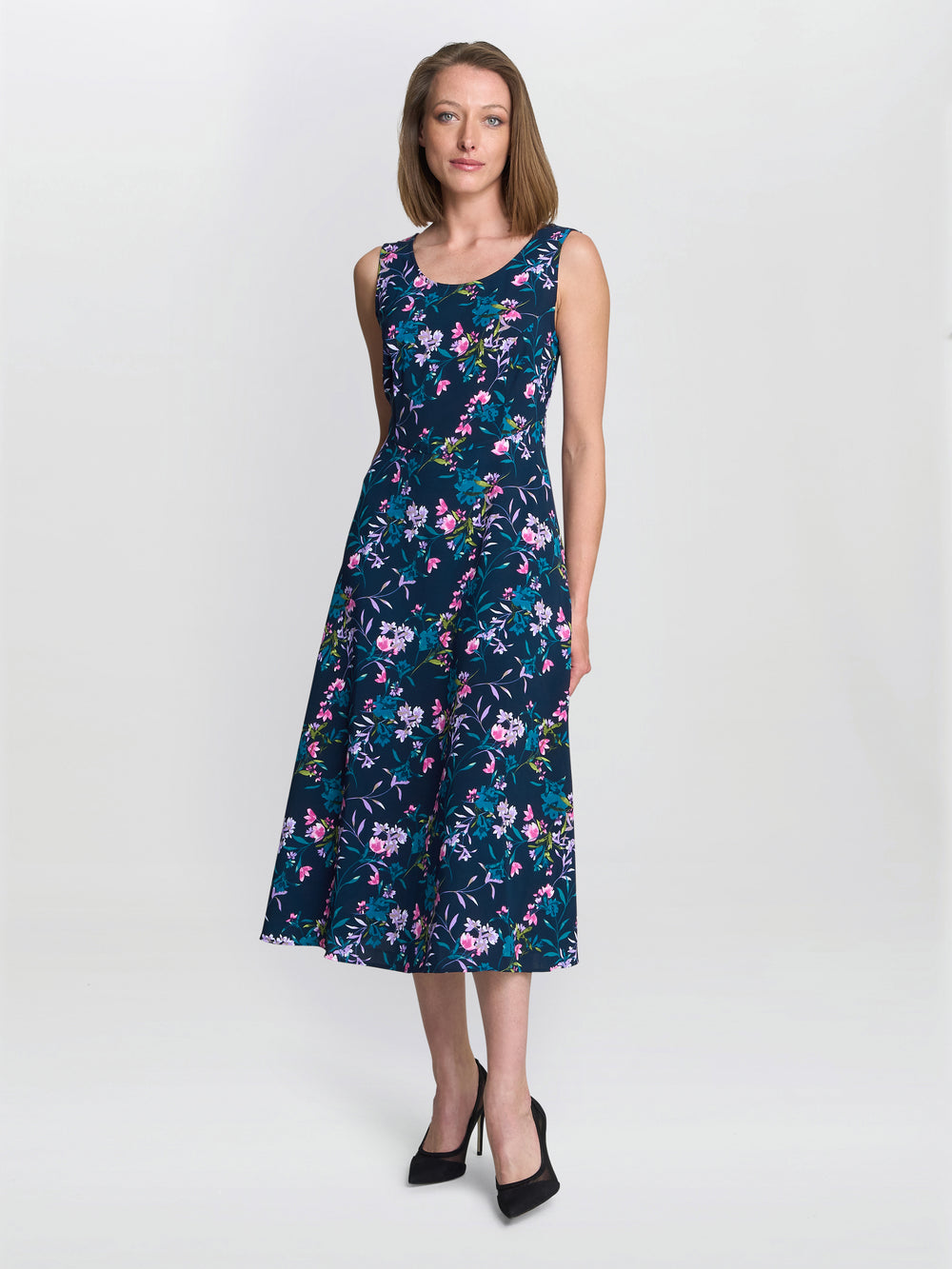 Flo Floral Jersey Dress – Gina Bacconi - Main Image