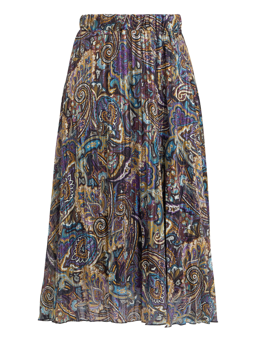 Pleated Jacquard Skirt