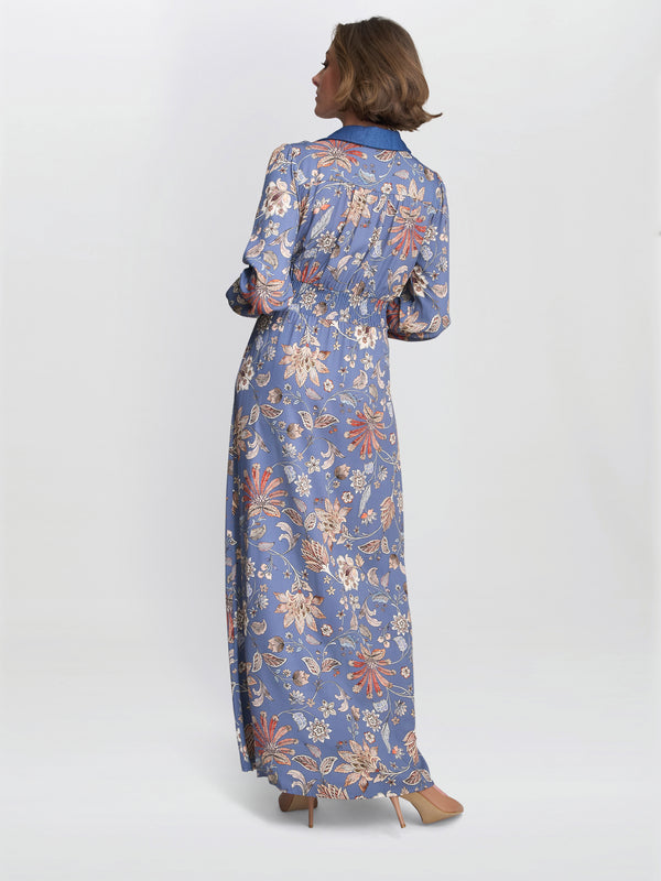 Regina Waisted Chambray Detail Dress