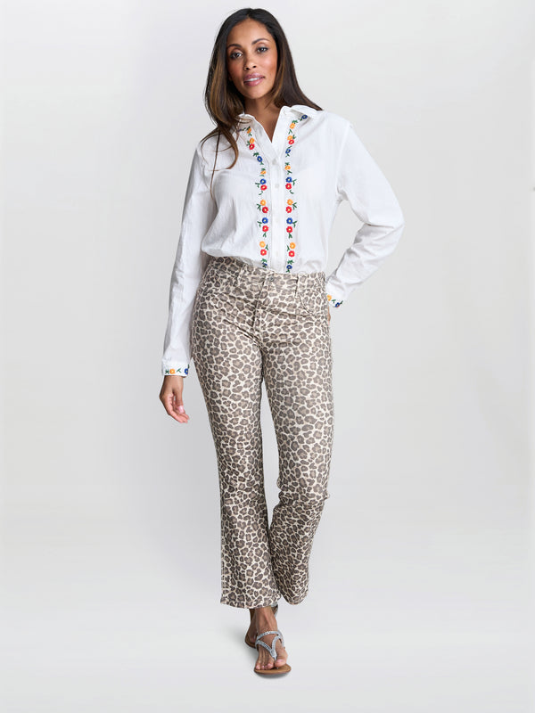 Charley Reversible Stretch Leopard Jeans