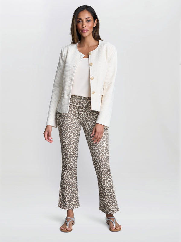 Charley Reversible Stretch Leopard Jeans