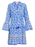 Eva Marie Collarless Shirt Dress