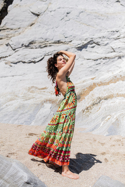 Piti Cuiti Goa Green Maxi Dress – Gina Bacconi