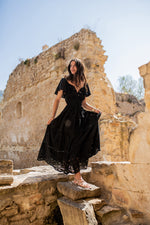 Piti Cuiti Sicilia Black Maxi Dress