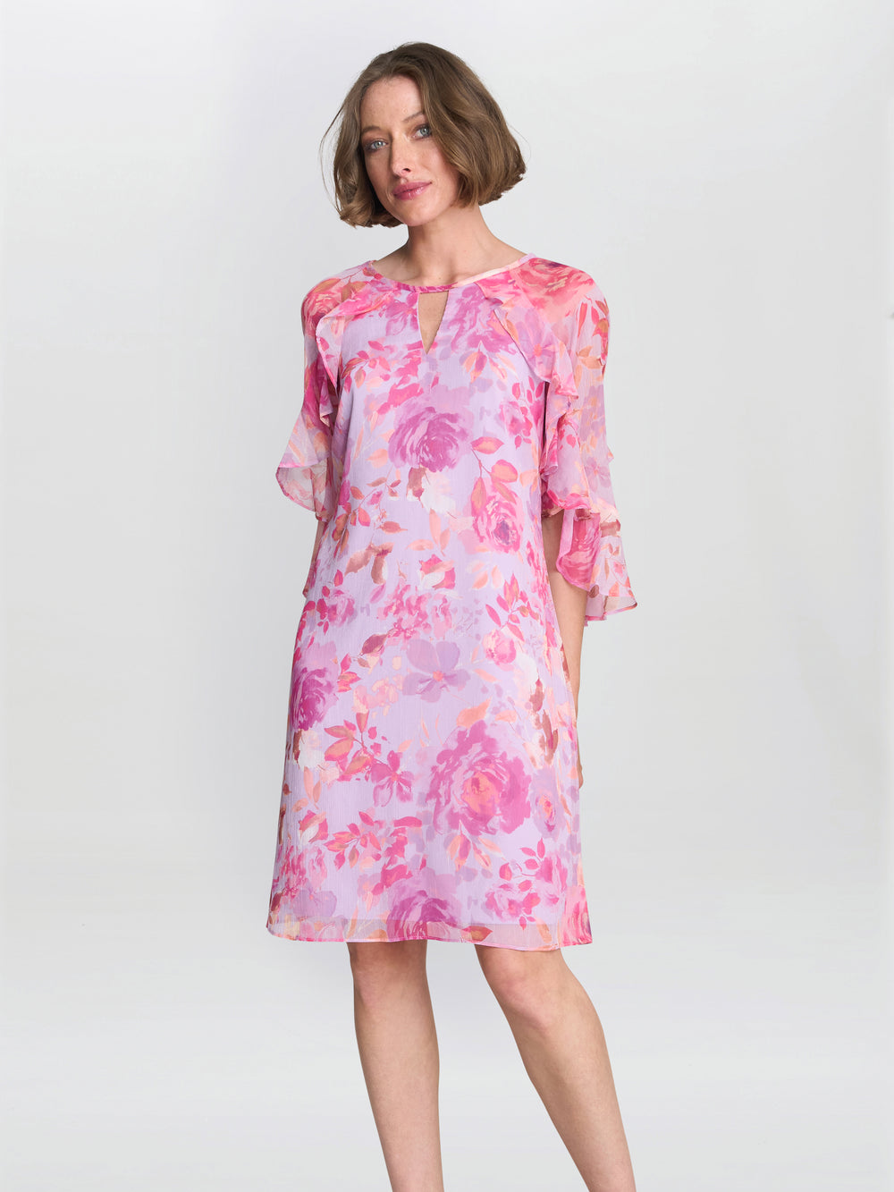 Tracey Floral Chiffon Shift Dress
