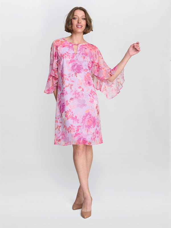 Tracey Floral Chiffon Shift Dress