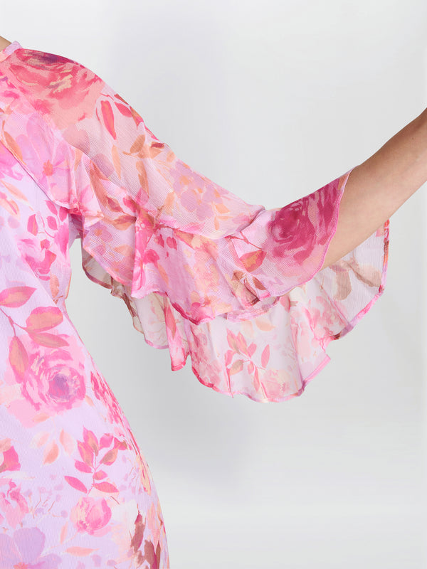 Tracey Floral Chiffon Shift Dress