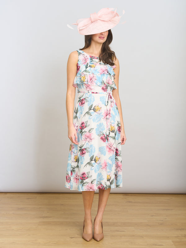 Tulisa Sleeveless Floral Midi Dress